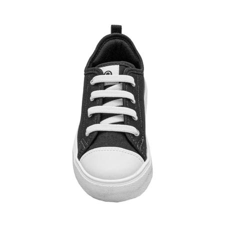Tênis Preto e Branco Kids Fechamento Cadarço Flatform Ortopé - ORTOPE Imagem de Tênis Preto e Branco Kids Fechamento Cadarço Flatform Ortopé