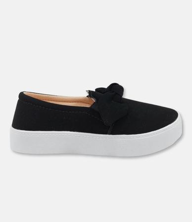 Tenis preto slip on detalhe em la o Variah Outros Moda e