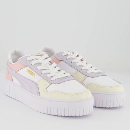 Tênis Puma Carina Plataforma - Modelo Casual - Feminino Branco e