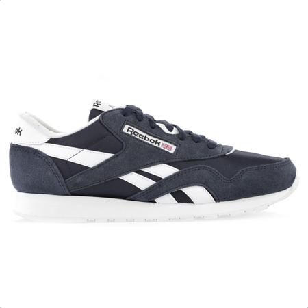 T nis Reebok Classic Nylon Azul e Branco Masculino T nis