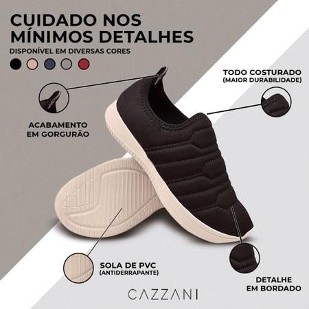 Tenis sem Cadarço Calce Facil Moda Feminina Antiderrapante - Cazzani Imagem de Tenis sem Cadarço Calce Facil Moda Feminina Antiderrapante