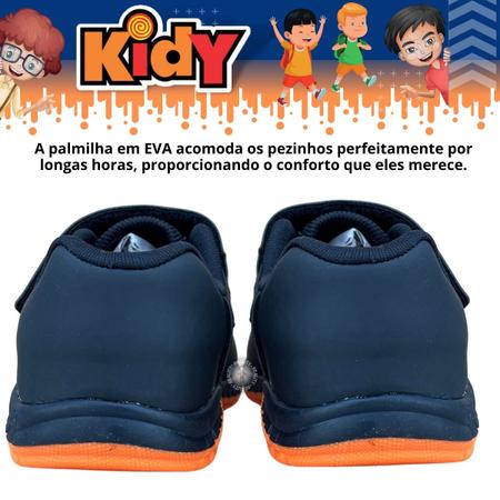 Imagem de Tênis Sem Cadarço Infantil Masculino Calce Fácil Para Menino Kidy Flex 164031