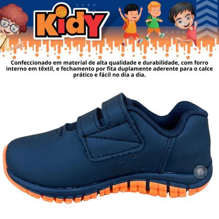 Imagem de Tênis Sem Cadarço Infantil Masculino Calce Fácil Para Menino Kidy Flex 164031