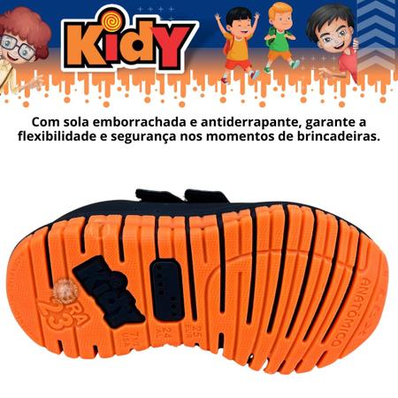 Imagem de Tênis Sem Cadarço Infantil Masculino Calce Fácil Para Menino Kidy Flex 164031