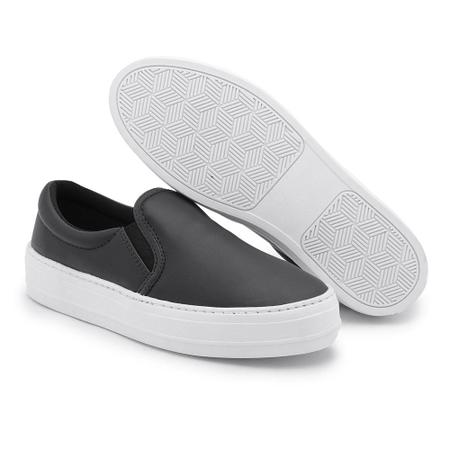 Imagem de Tênis Slip On Casual Feminino Preto