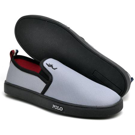 Imagem de Tênis Slip On Casual Masculino Polo Blu Lona Conforto Macio