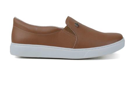 T nis Slip On Feminino Via Marte Caramelo 19 11403 Slipper