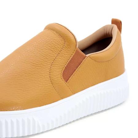 Imagem de Tênis slip on salto médio feminino usaflex couro relax catalano