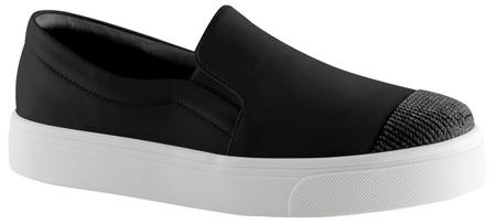 T nis Slip On Via Uno Com Biqueira Preto Slipper Slip On