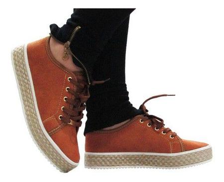 Tenis Sola Corda Flatform Sola Alta Sapat nis Feminino Fashionei
