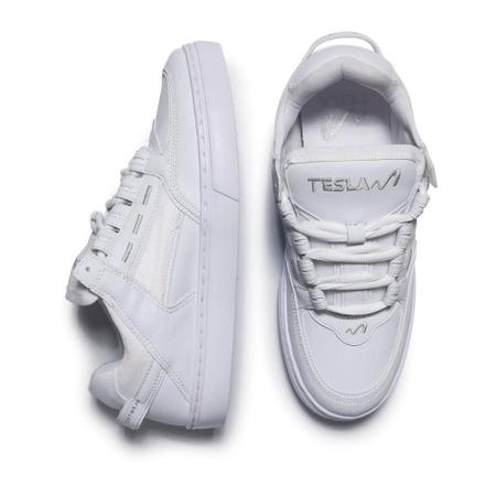 Imagem de Tênis Tesla Masculino Coil All White Skate Esportivo