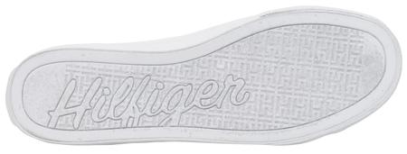 Imagem de Tênis Tommy Hilfiger LADDIN feminino branco com monograma 8,5 EUA