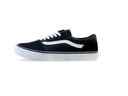 T nis Vans Maddie Suede Canvas Black White T nis Esportivo