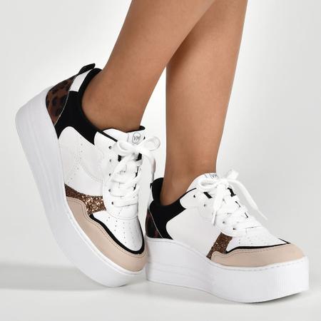 T nis Via Marte Nobuck On a Glitter Branco 231121001 T nis