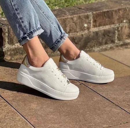 T nis Via Marte Plataforma Todo Branco Feminino 22 11901 01