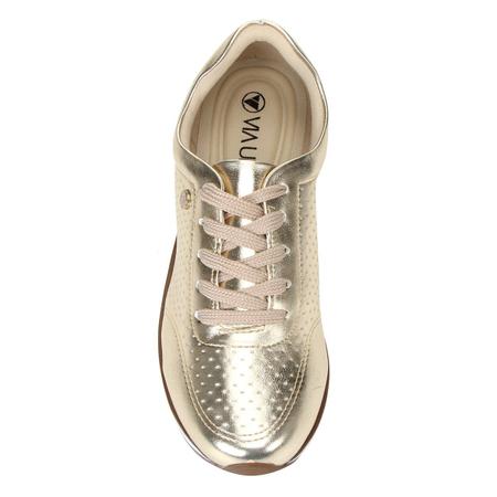 T nis Via Uno Jogging Metalizado Laser Cut Feminino T nis