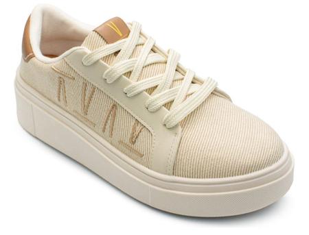 Tênis Vizzano Feminino Casual Tecido Tramado Belgica Pelica Imagem de Tênis Vizzano Feminino Casual Tecido Tramado Belgica Pelica
