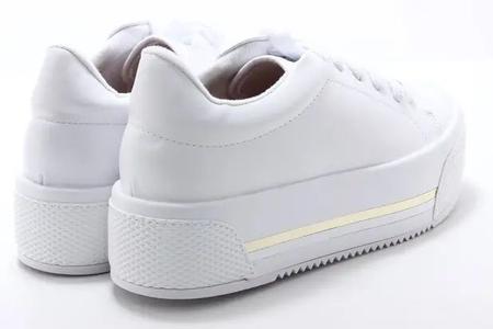 Tênis flatform vizzano listras 2024 branco