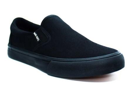 Tênis De Skate Mad Rats Slip On Black Preto Lona Original