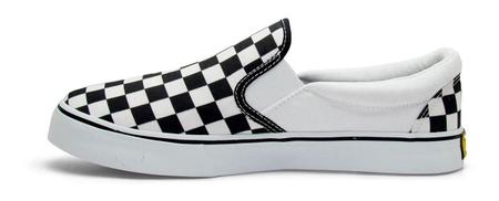 Tênis Mad Rats Sem Cadarço Slip On Preto Branco Quadriculado