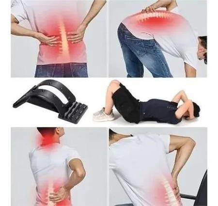 Imagem de Terapia magnética massageador de volta multi-nível ajustável maca cintura pescoço fitness lombar coluna cervical apoio a