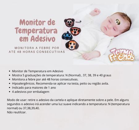 Termo Friends Monitor de Temperatura em Adesivo Babydeas com 4