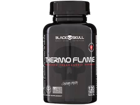 Termogênico Black Skull Thermo Flame 120 Tabletes sem Sabor