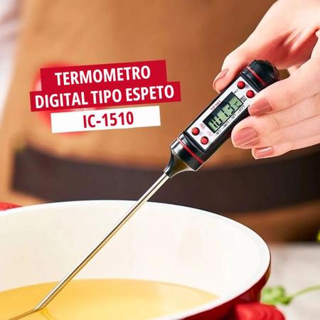 Imagem de Termômetro Culinário Digital tipo Espeto Com Certificado de Calibração RBC - Instrucorp IC-1510