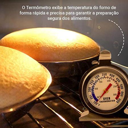 Imagem de Termômetro Culinário Em Inox P/ Forno Pães Pizza Bolo Assado