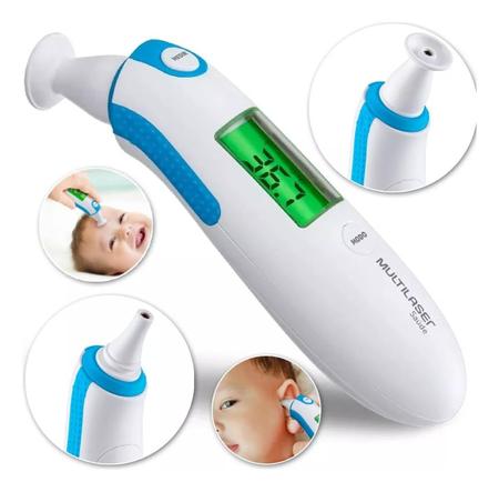 Imagem de Termometro Digital Infravermelho Testa E Ouvido Sem Contato Criança Bebê