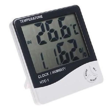 Imagem de Termometro Relogio Digital Medidor Higrometro Despertador
