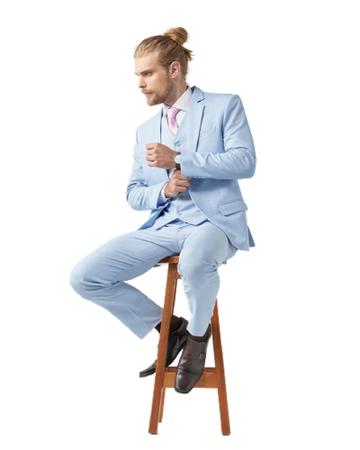 Imagem de Terno Oxford Slim Masculino  kit 3 em 1 em 7 Cores - Store Ternos