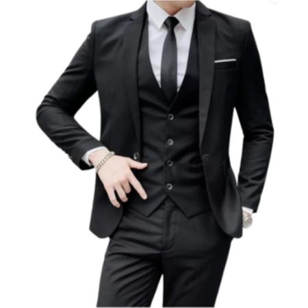 Terno slim com calça jeans hot sale