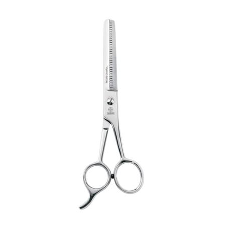 Imagem de Tesoura Cabelo Desbastar Fio Laser 6" Cabeleireiro Prateada Mundial