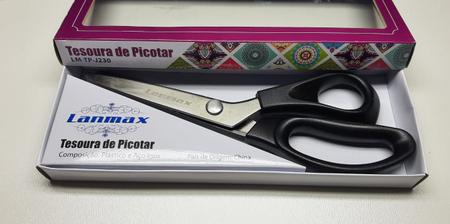 Imagem de Tesoura De Picotar Zig Zag  Profissional Ideal Para  Papel, Tecido, feltro, E.V.A scrapbook. Cabo ergonômico Lanmax Presente Dia das Mães