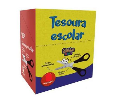 Imagem de Tesoura Escolar Preto 13cm Com 60 - Gatte