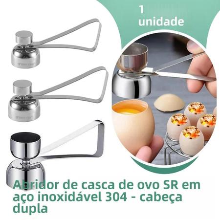 Imagem de Tesoura para Abrir Ovos - Aço Inoxidável 304 - Cabeça Dupla