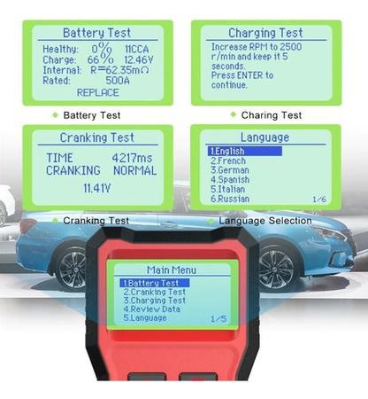 Imagem de Teste Bateria Carro Bst100 Analisador Digital Tensão Carga 1