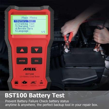 Imagem de Teste Bateria Carro Bst100 Analisador Digital Tensão Carga 1