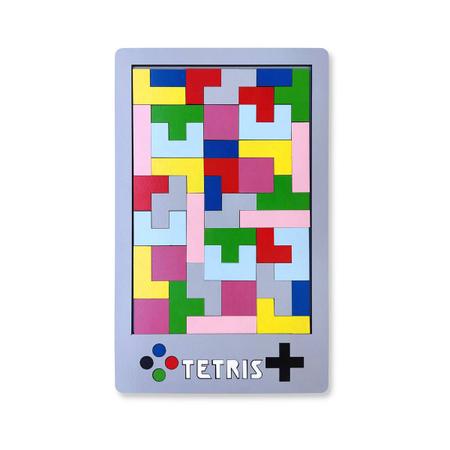 Brinquedo Tetris De Madeira Jogo Educativo Quebra Cabeça - Novo