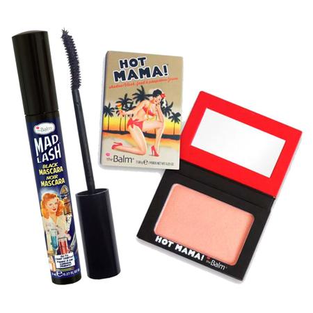 Hot Mama - Sombra Blush, theBalm Cosmetics, Pêssego Rosado/Toque de Brilho  Dourado