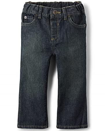 Imagem de The Children's Place Baby Boys and Toddler Boys Basic Bootcut Jeans, Dry Indigo, 3T