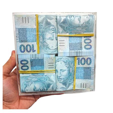 Imagem de The Money Box Nota 100 Reais Cédulas Dinheiro Caixa Milhão