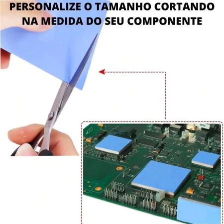 Imagem de Thermal Pad Almofada Térmica Dissipador Esp 1mm - 10cm x 10cm Liso