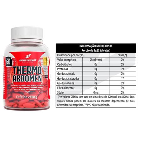 Thermo Abdomen 60 Tabletes Bodyaction Termog nico Magazine Luiza
