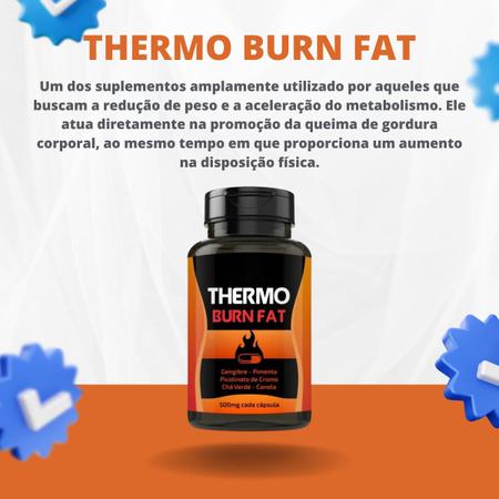 Imagem de Thermo Burn Fat - 100 Cápsulas Matéria Prima Importada Termogênico Acelerador Metabólico Acelera Metabolismo