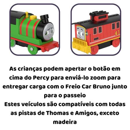 Trem - Thomas E Seus Amigos - Pressione E Vá Acrobacias - Percy - Verde -  Mattel