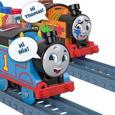 Thomas & Friends Motorizado Thomas com Annie & Clarabel - Trem de Brinquedo  com Sons e Frases - Fisher-Price - Trem de Brinquedo - Magazine Luiza