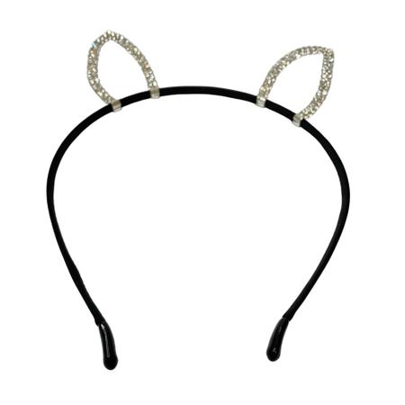 Tiara c/strass orelha de gato