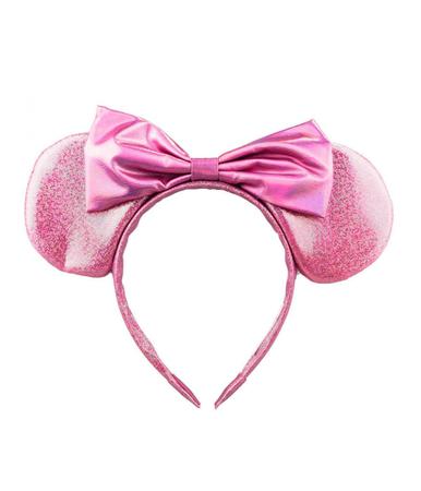 Imagem de Tiara Rosa Orelhas Laço Minnie 20x25cm - Disney